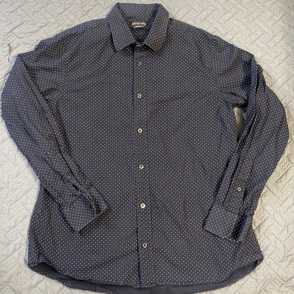 MICHAEL KORS MENS DRESS SHIRT SIZE LARGE